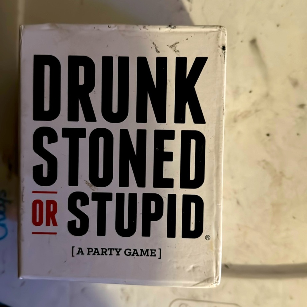 Drunk stoned or stupid card game